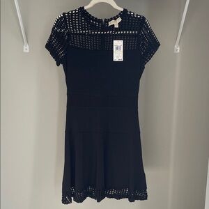 Michael Kors Black Crochet Detail Dress